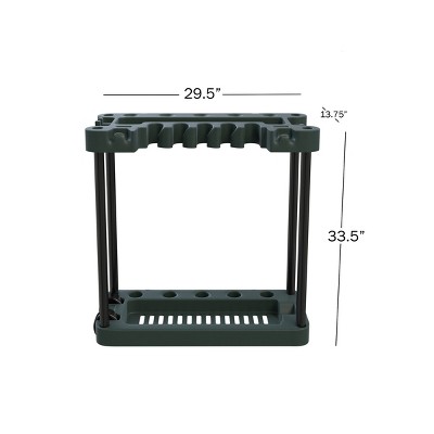 Portable Green Plastic Rolling Garden Tool Organizer