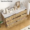 Dresser for Bedroom,6 Drawer Dresser with Wide Drawers,Wooden Chest of Drawers,Modern Storage Dressers for Living Room,Closet,Hallway,Entryway - 3 of 4