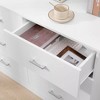 SUGIFT 6 Drawer Dresser White Double Dresser for Bedroom, White - 4 of 4