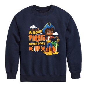 Boys' - Santiago of The Sea - A Good Pirate Graphic Long Sleeve Fleece Sweatshirt - 1 of 4