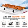 VEVOR Trailer Ladder Rack, 60" 2 Crossbars Ladder Roof Rack, Heavy-duty Steel Van Roof Ladder Rack, 500 lbs Capacity Van Ladder Rack, Black - 3 of 4