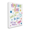 Stupell Industries List of Playroom Rules Playful Polka Dot Pattern Canvas Art - 2 of 4