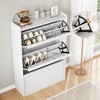 Shoe Cabinet for Entryway, Hidden Shoe Organizer with 3 Flip Drawers - 4 of 4