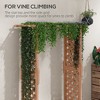 Chic Crate - Arch Trellis Raised Garden Bed with Drainage - 71" Tall Wood Planter for Climbing/Flowering Plants - Backyard & Patio - Rich Brown - 4 of 4