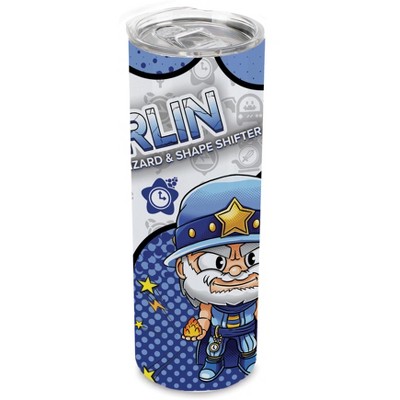 SMASHCRAFT 20 ounce Stainless Steel Double Walled Insulated Travel Tumbler Coffee Mug Cup, Merlin Chibi