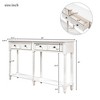 LOVMOR Console Table Sofa Table Easy Assembly with Two Storage Drawers and Bottom Shelf for Living Room, Entryway - 3 of 4