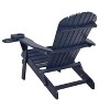 Jiallo Foldable Adirondack Chair with cup holder Conversation Set, 2 Foldable Adirondack Chairs with cup holders with Ottoman - 3 of 4