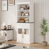 Garvee 70" Tall Kitchen Pantry Cabinet, Storage Cabinets with Drawer & 2 Glass Doors, Floor Cabinet for Living Room, Dining Room, Bathroom - 3 of 4