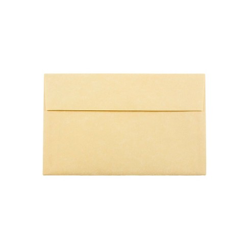 Jam Paper A10 Parchment Invitation Envelopes 6 X 9.5 Antique Gold ...