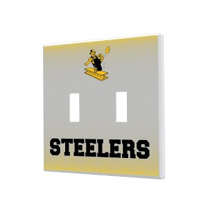 NFL AFC Historic Teams Linen Hidden-Screw Light Switch Plate for Double Toggle - 1 of 4