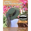 Tirrinia Women’s Wide Brim Sun Hat with Ponytail Hole, UPF 50+ Boonie Cap for Fishing Safari Hiking, Lightweight Breathable Adjustable Solid Hat - 2 of 4