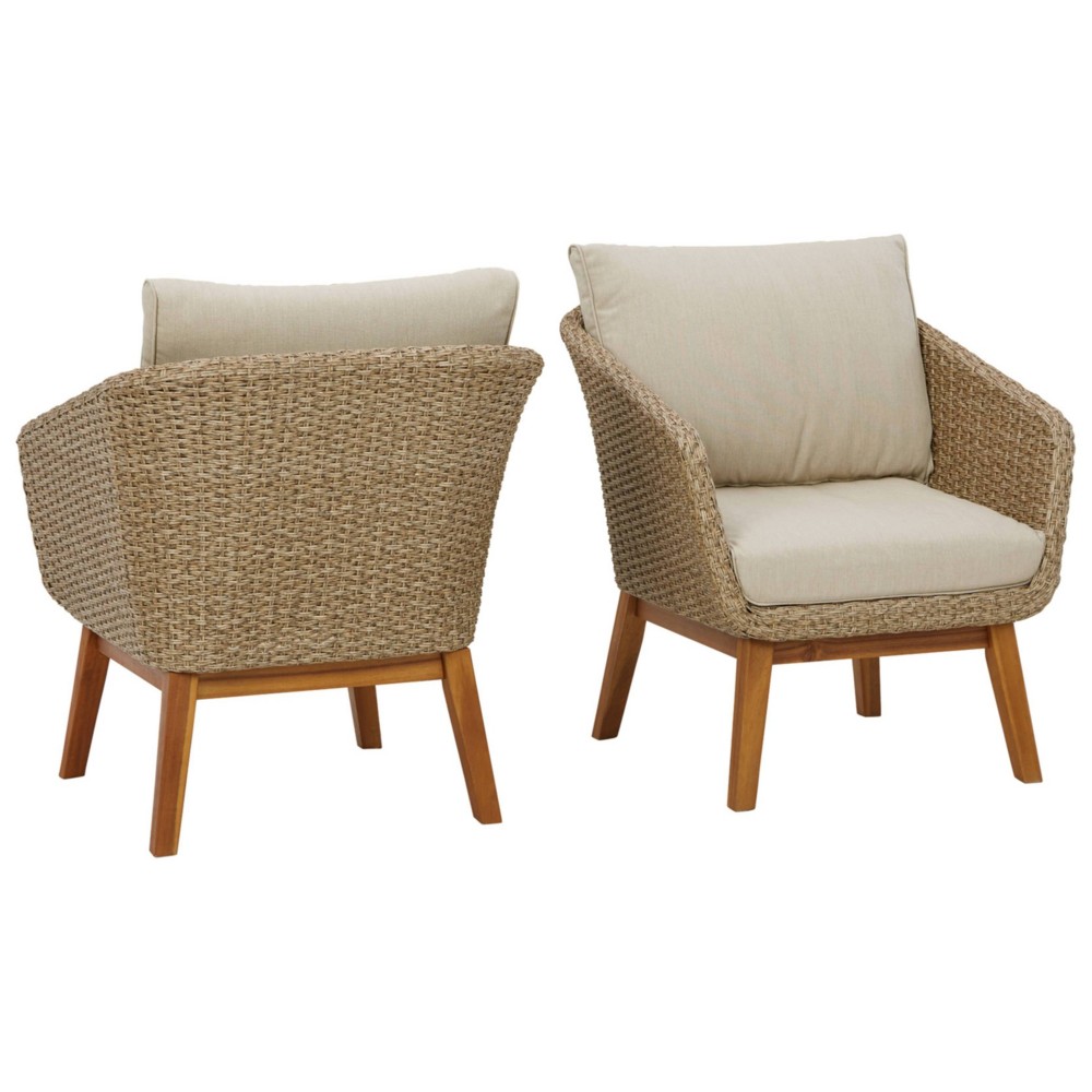 Crystal Cave 2pk Lounge Chair With Cushion Beige Signature Design By Ashley