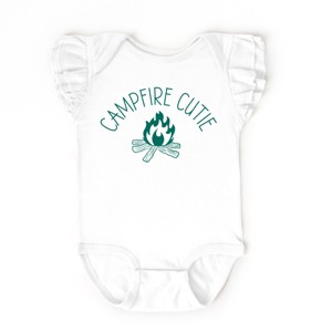 The Juniper Shop Campfire Cutie Flutter Sleeve Bodysuit - 1 of 4