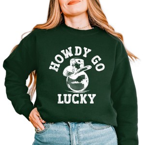 Simply Sage Market Women's Graphic Sweatshirt Kiss Me I'm Irish Lips - 1 of 4