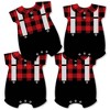 Big Dot of Happiness Lumberjack - Baby Bodysuit Channel The Flannel Decor - DIY Buffalo Plaid Baby Shower or 1st Birthday Party Essentials - Set of 20 - 2 of 4