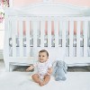 Everyday Kids 7-Pack Pink Short Sleeve Baby Girls Bodysuits – 100% Soft Cotton with Cute Hearts, Clouds, Animals and Solid Colors - 2 of 4