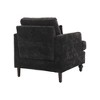 29.5" Chenille Tufted Mid-Century Armchair with Wood Frame - 4 of 4