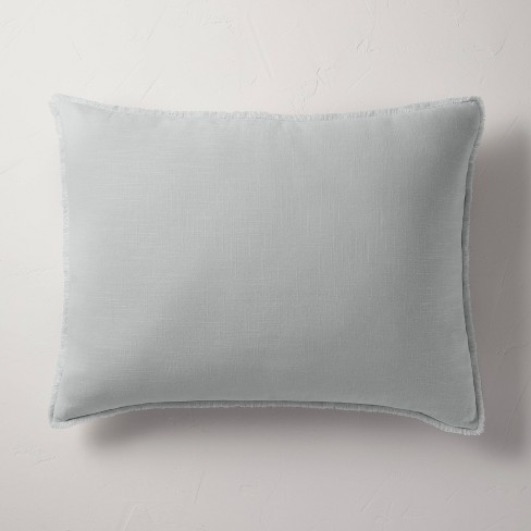 King Euro Heavyweight Linen Blend Throw Pillow Light Gray - Casaluna ...