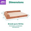 Plush & Grid Cord Orthopedic Deluxe L-Chaise Pet Bed for Dogs and Cats - 2 of 4