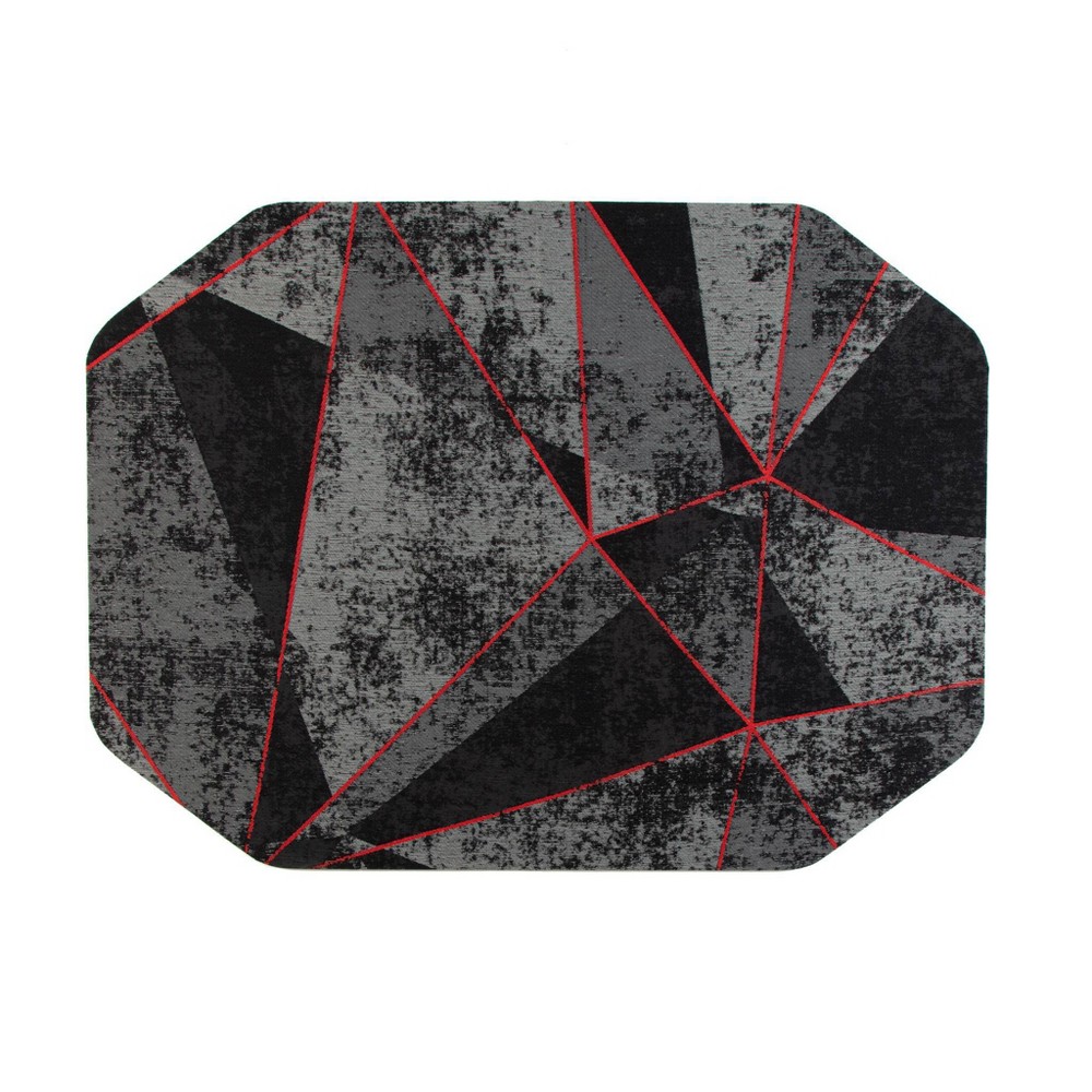 Photos - Area Rug Anji Mountain 36"x48" Cracked Ice Gaming Rug'D Chair Floor Mat Red