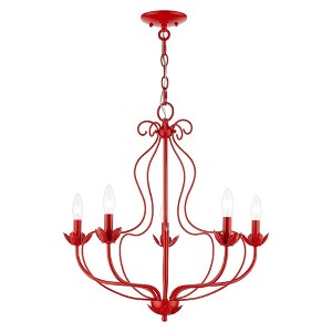 Livex Lighting Katarina 5 - Light Chandelier in  Shiny Red - 1 of 1
