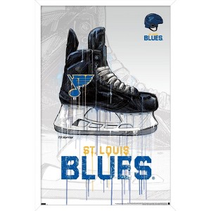 Trends International NHL St. Louis Blues - Drip Skate 21 Framed Wall Poster Prints - 1 of 4