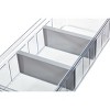 iDesign 6-Piece Fridge Organizer Bins with Dividers - Clear/Gray - 4 of 4