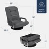 Best Choice Products 360-Degree Swivel Gaming Floor Chair w/ Armrest Handles, Foldable Adjustable Back - 2 of 4