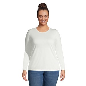 Lands' End Women's Relaxed Supima Cotton T-Shirt - 1 of 4