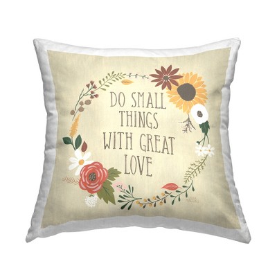 Stupell Industries Heartwarming Great Love Quote Floral Border