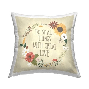 Stupell Industries Heartwarming Great Love Quote Floral Border - 1 of 3