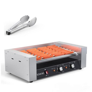 Hot Dog Grill, Hot Dog Roller Machine - 750-1650W Dual Temperature Control 5 Stainless Steel Rollers (12-30 Capacity) Easy-Clean - 1 of 4
