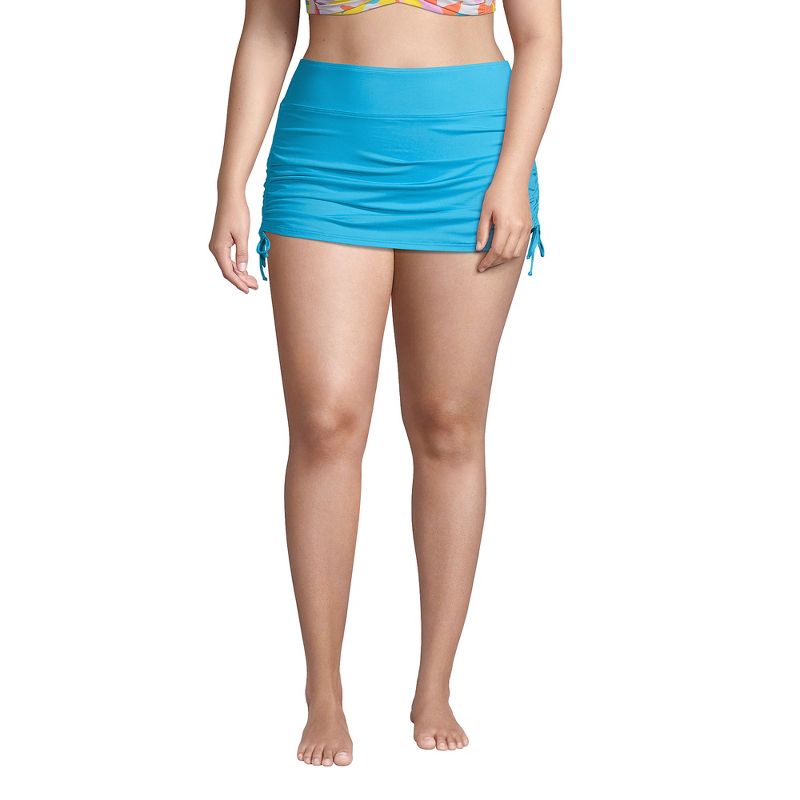 Lands' End Women's Plus Size Chlorine Resistant Tummy Control Adjustable Swim Skirt Swim Bottoms, 1 of 8