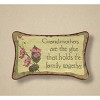 Small Family Pillow 12.5"x8.5"- Grandmothers Hold Us Together Quote by Manual Woodworkers & Weavers - 2 of 3