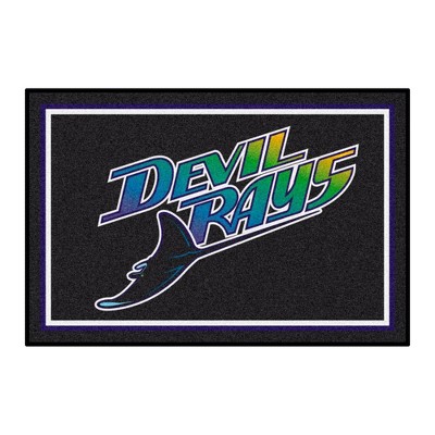 MLB Tampa Bay Rays 4'x6' 1998 Retro Collection Plush Area Rug