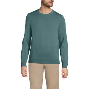 Lands' End Men's Fine Gauge Cotton Crew Neck Sweater - 1 of 4