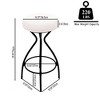 CAVINAS Set of 2 Modern Backless Bar Stools,Round Upholstery Velvet Counter Stools with Metal Frame for Kitchen Island & Dining - 4 of 4