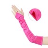 INSPIRE CHIC Women's Fingerless Satin Elbow Long Gloves 1 Pair - 3 of 4