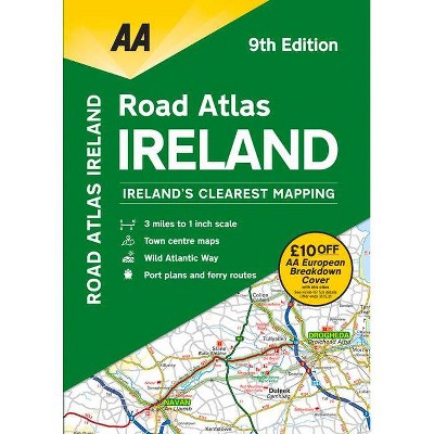 Road Atlas Ireland - 9th Edition by  Aa Publishing (Paperback)