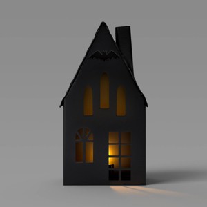 5.75" Small Metal House Decorative Sculpture - Hyde and EEK! Boutique™ Black - 1 of 3