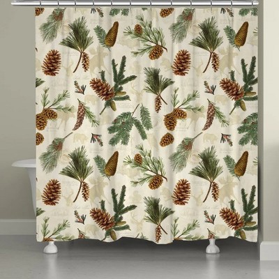 Laural Home Pinecone Shower Curtain