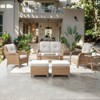 POCASSY 7 Piece Patio Furniture Set All Weather Yellow Wicker Conversation Set with Coffee Table, Loveseat, Chair, Ottoman and Side Table - 2 of 4