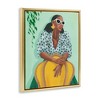 Stupell Industries Stylish Woman Trendy Portrait Black Framed Floater Canvas Wall Art - 3 of 4
