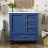 ALEXOUN 30" Solid Wood Freestanding Bathroom Vanity with Sink,Bathroom Storage Cabinet with Tip-Out Drawer & 3 Drawers and 1 Soft Closing Door - 2 of 4