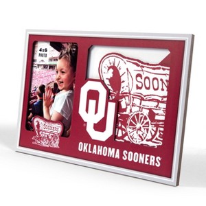 NCAA Oklahoma Sooners Logo 4" x 6" Picture Frame: MDF Tabletop Display - 1 of 4