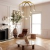 CityFurn 7-Light 34" Modern Glass Round Chandelier for Dining Room - 3 of 4