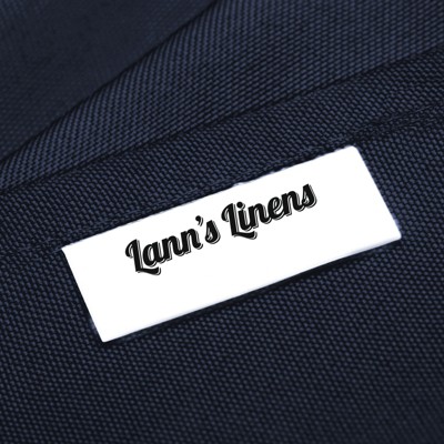 Navy Blue Round Polyester Fabric Tablecloth, 108 Inches