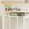 KTMBDW Dog Crate Furniture, Wooden Dog Crate End Table, 43.3 Inch Dog Kennel with Storages, Heavy Duty Dog Cage, Pet Crate Dog Cage for Indoor, White - 4 of 4