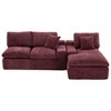 Maliang 107.9" Upholstered Sectional Sofa with Double-layer Cushion and Side Pockets, Free-combined Sectional Sofa Full-compressed Sofa - 4 of 4