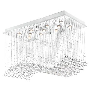 CWI Lighting Twinkle 11 Light Flush Mount With Chrome Finish - 1 of 4